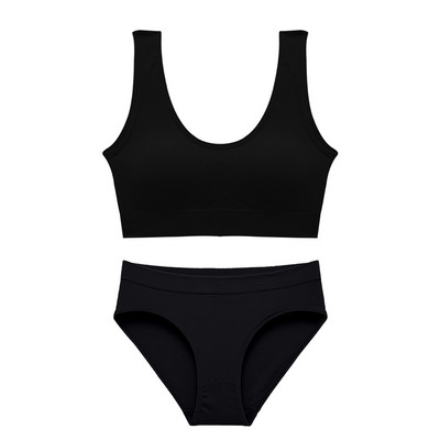 Set de chiloți sutien fără sudură pentru femei Set de lenjerie intima sexy Bralette fără sârmă Lenjerie din bumbac Sutien Push Up pentru femei 2022
