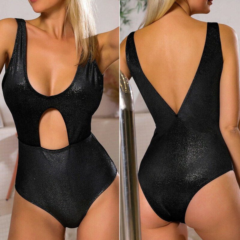 Jednodijelni kupaći kostim Novi ljetni 2019. Ženski seksi uski Push Up podstavljeni kombinezoni bez rukava s U-izrezom bez leđa
