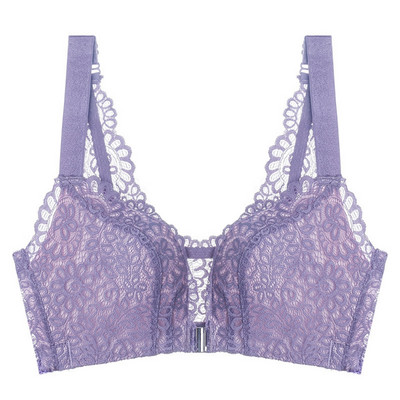 Sutien din dantelă Sutien pentru femei cu închidere în față Sutien sexy Sutien cu ridicare în față și închidere Sutien fără fir Sutien adunat moale Top Vest BCD