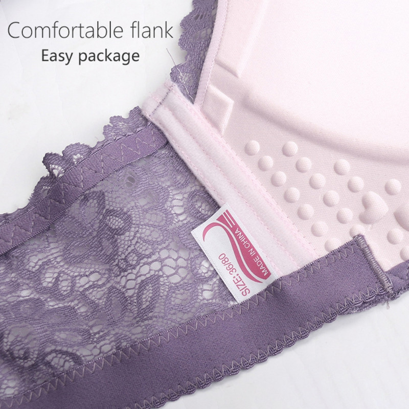 Sutien din dantelă Sutien pentru femei cu închidere în față Sutien sexy Sutien cu ridicare în față și închidere Sutien fără fir Sutien adunat moale Top Vest BCD