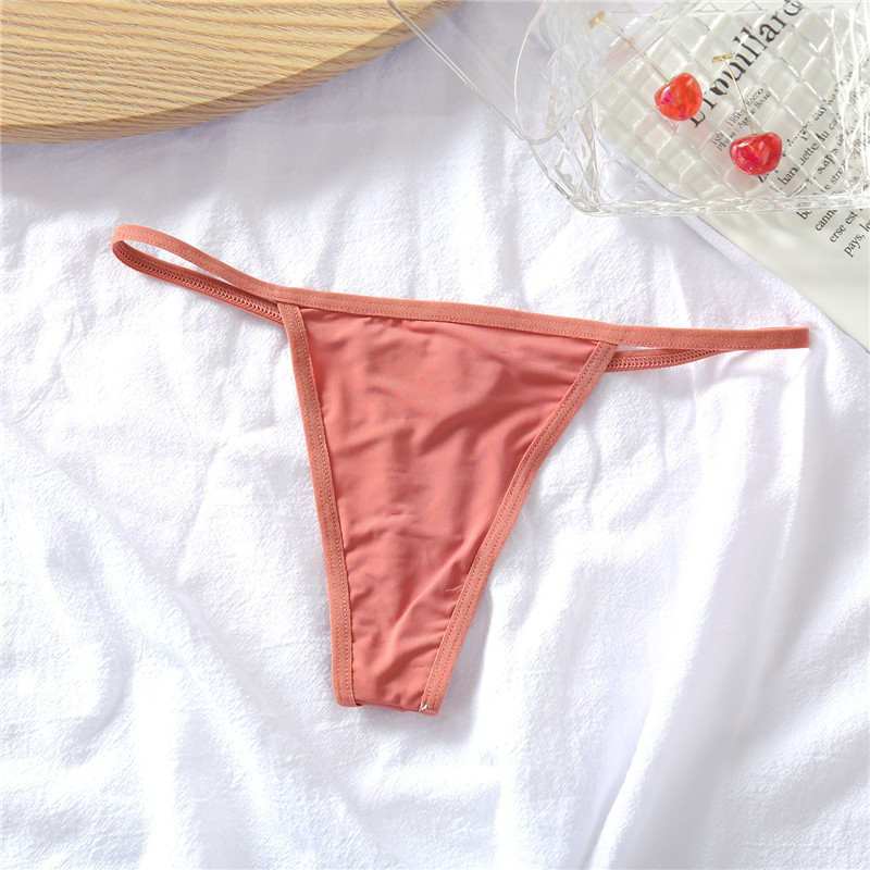 FINETOO M-XL Chiloți de bikini din bumbac T-back Tanga Sexy cu talie joasă Lenjerie de corp pentru femei Chiloți G-String de bumbac Lenjerie feminină 3 buc