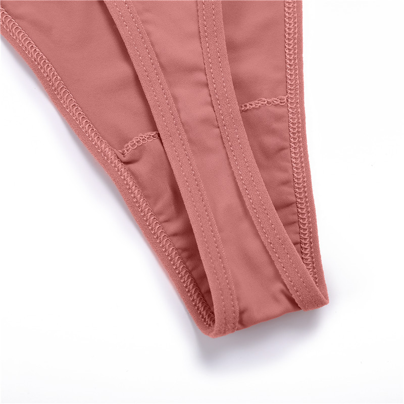 FINETOO M-XL Chiloți de bikini din bumbac T-back Tanga Sexy cu talie joasă Lenjerie de corp pentru femei Chiloți G-String de bumbac Lenjerie feminină 3 buc