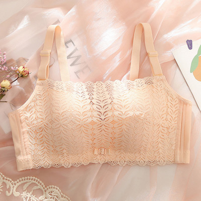 Pehme ja terasest rõngastamata rinnahoidja Seksikas hingav tüdrukute aluspesu õhuke pits, väike lihtne toruga ülaosa mähitud rinnakorv