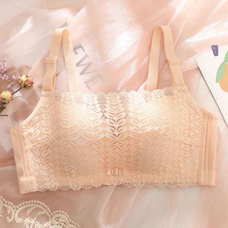 Pehme ja terasest rõngastamata rinnahoidja Seksikas hingav tüdrukute aluspesu õhuke pits, väike lihtne toruga ülaosa mähitud rinnakorv