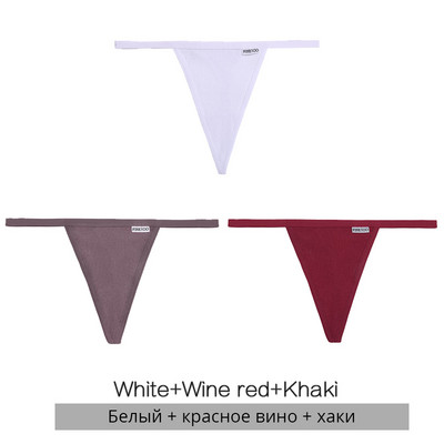 FINETOO 3Pcs/4Pcs Βαμβακερά στρινγκ Γυναικεία σέξι εσώρουχα G-string M-XL Girl σώβρακο Χαμηλό εσώρουχο T-back Γυναικείο εσώρουχο εσώρουχα