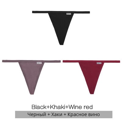 FINETOO 3Pcs/4Pcs Βαμβακερά στρινγκ Γυναικεία σέξι εσώρουχα G-string M-XL Girl σώβρακο Χαμηλό εσώρουχο T-back Γυναικείο εσώρουχο εσώρουχα