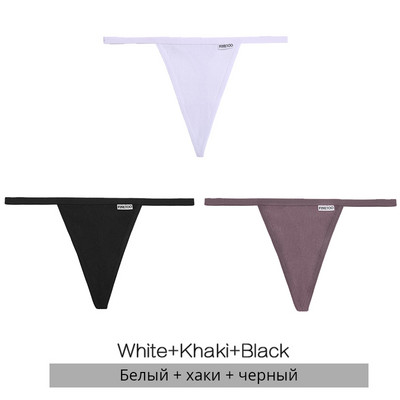 FINETOO 3Pcs/4Pcs Βαμβακερά στρινγκ Γυναικεία σέξι εσώρουχα G-string M-XL Girl σώβρακο Χαμηλό εσώρουχο T-back Γυναικείο εσώρουχο εσώρουχα