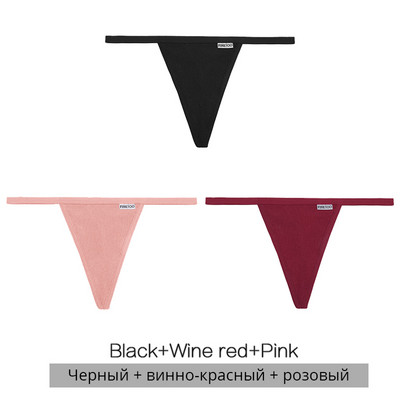 FINETOO 3Pcs/4Pcs Βαμβακερά στρινγκ Γυναικεία σέξι εσώρουχα G-string M-XL Girl σώβρακο Χαμηλό εσώρουχο T-back Γυναικείο εσώρουχο εσώρουχα