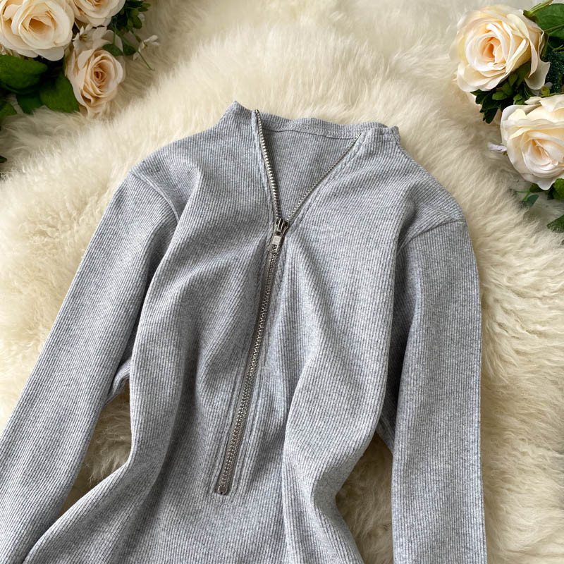 Teeuiear Slim v kaelusega tõmblukk elastne sügisene Naiste seksikas bodycon-body vabaaja 2021 talvine kõhn klubi mantel pikkade varrukatega Romper