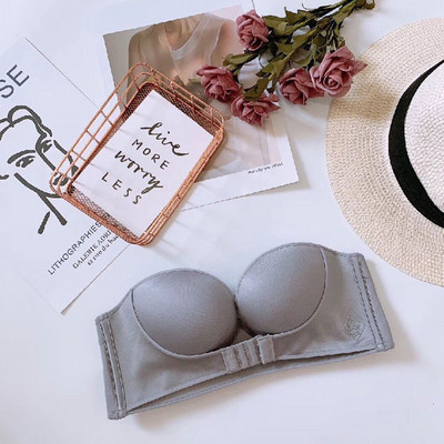 Olkaimeta esipandlaga tõstev rinnahoidja Õmblusteta seljata kleepuv nähtamatu Push Up rinnahoidja Kleepuv nähtamatu Push Up rinnahoidja libisemisvastane H9