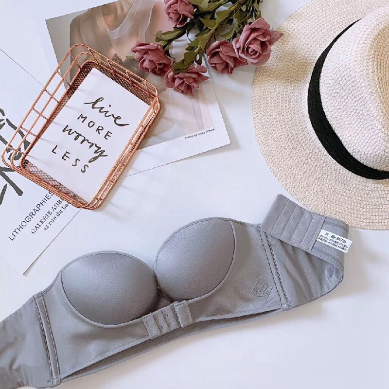 Olkaimeta esipandlaga tõstev rinnahoidja Õmblusteta seljata kleepuv nähtamatu Push Up rinnahoidja Kleepuv nähtamatu Push Up rinnahoidja libisemisvastane H9