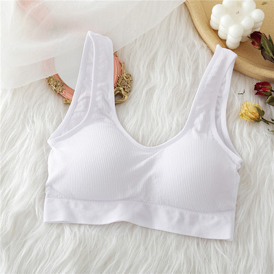 FINETOO Bešavne majice Komplet gaćica visokog struka Žensko bežično donje rublje Odijelo Mekani podstavljeni grudnjaci Komplet S-XL donje rublje bez leđa