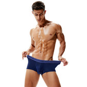 SEOBEAN Lenjerie de corp pentru bărbați, de culoare solidă, cu talie joasă, boxer sexy din nailon, boxeri confortabili, respirabili