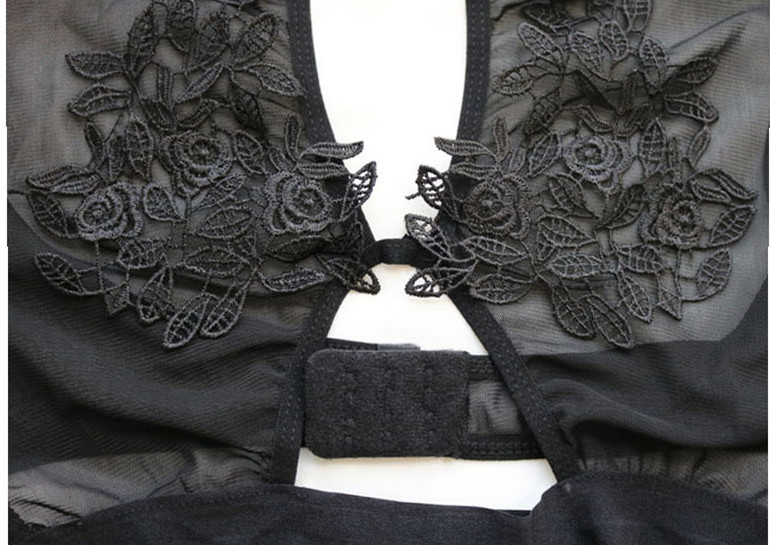 Seksikad tikandiga pitsist bodid Rinnahoidja ja püksikute komplektid Naiste suures suuruses läbipaistva võrguga Teddy Babydoll Halter Plus Size Body dresssuit