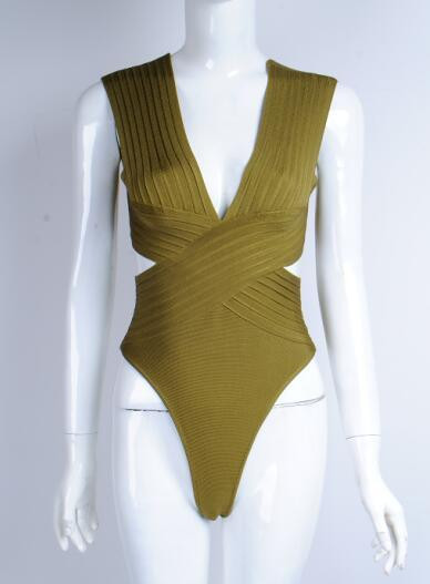 2018 New Celebrity Orange White Hollow Out Rayon Bodysuit One Piece Swimsuit Sexy Bodycon Bikini Χονδρική Dropship