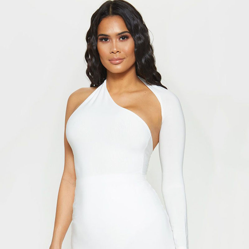 Body sexy cu un singur umăr, din bumbac, 5 culori