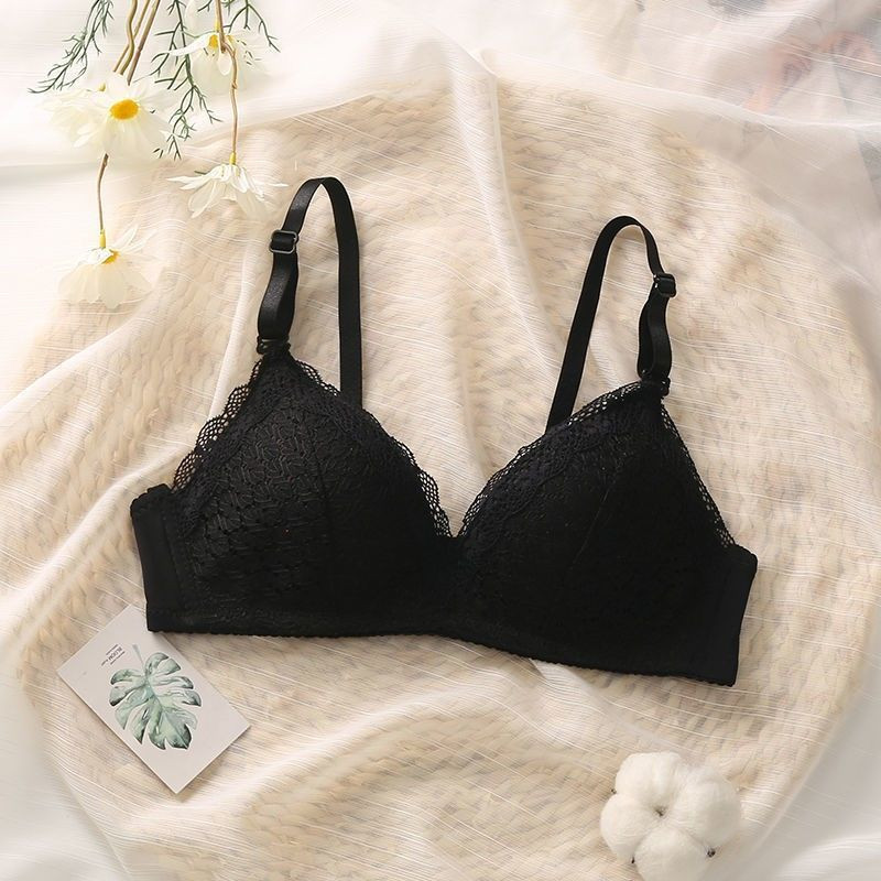 Confortabil, broderie florală, fără sudură, sexy, fără fir, sutiene din dantelă pentru femei sutien push-up Bralette Lenjerie de corp din bumbac moale Lenjerie