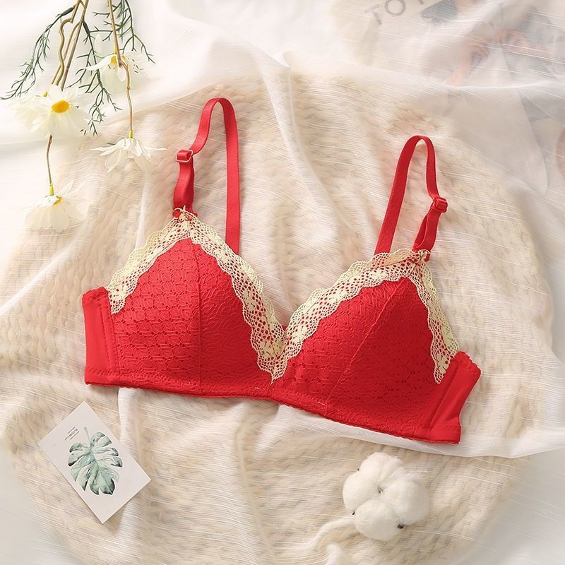 Confortabil, broderie florală, fără sudură, sexy, fără fir, sutiene din dantelă pentru femei sutien push-up Bralette Lenjerie de corp din bumbac moale Lenjerie