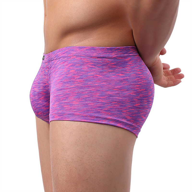 Boxer obraznic pentru bărbați, lenjerie de corp sexy cu mini obraz, cu talie joasă, spate brazilian, sub chiloți pentru bărbați