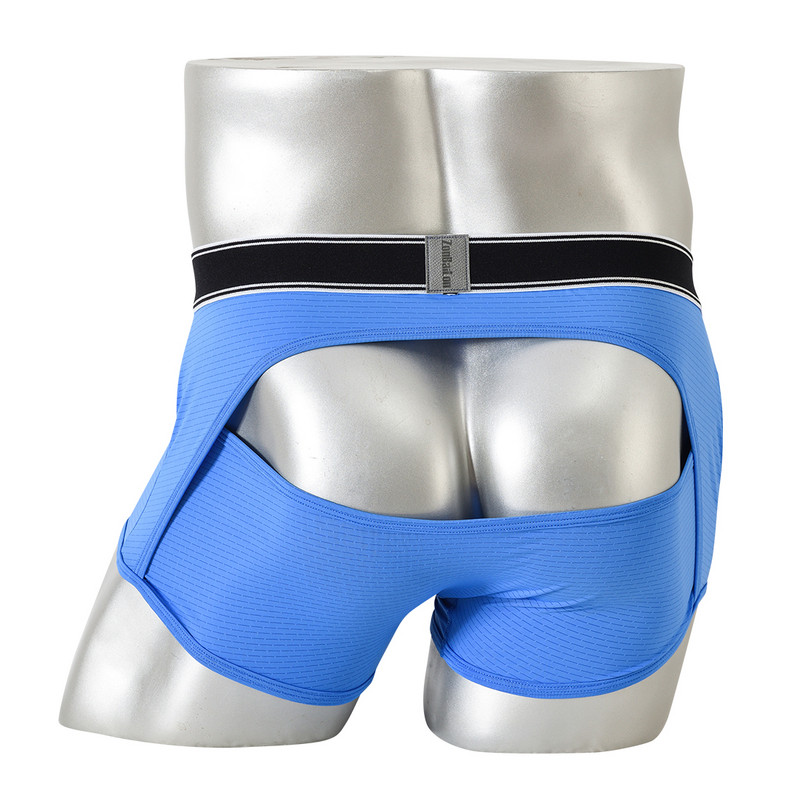 Slip boxer sexy pentru bărbați, cu design de personalitate, lenjerie moale și respirabilă