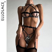 Ellolace Leopard Fetish εσώρουχα Push Up σουτιέν Σέξι στολή Γυμνές γυναίκες χωρίς λογοκρισία Εσώρουχα Ερωτικά ντελικάτα Bilizna