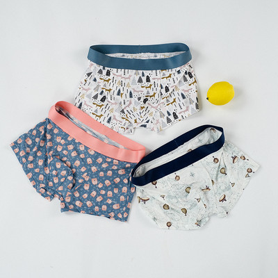 Chiloți bărbați 3 buc Lenjerie de gheață din mătase Boxer fără urmă, imprimare cu personalitate la modă, ultra-subțire, respirabilă, vânzare