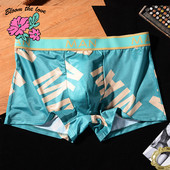 [Bloom the love] Lenjerie nouă pentru bărbați Boxer Letter Boxeri pentru bărbați Chiloți Bărbați Ropa Interior Hombre Cuecas Masculina Calzoncillos M-3XL