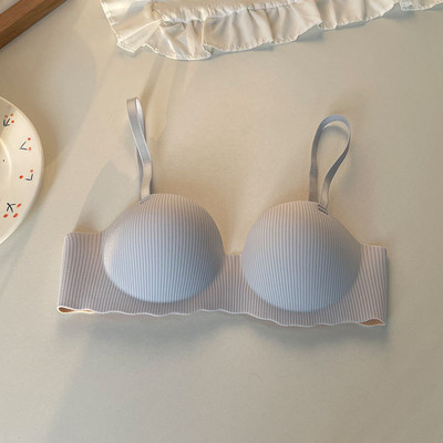 Seksi mala prsa bez čeličnog prstena Nabor donjeg rublja Prozračni tanki grudnjak Studentica Ženski grudnjak Prozračni nabor donjeg rublja