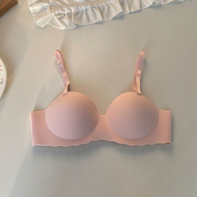 Seksi mala prsa bez čeličnog prstena Nabor donjeg rublja Prozračni tanki grudnjak Studentica Ženski grudnjak Prozračni nabor donjeg rublja