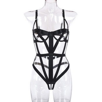 Aduloty New Ladies Sexy Strappy Hollow Cross Секси еротично бельо Bodysuit Wire Gather Sutien Sling Underwear Thong