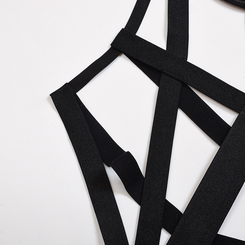 Aduloty New Ladies Sexy Strappy Hollow Cross Σέξι ερωτικά εσώρουχα κορμάκι Underwire Gather Sling εσώρουχα στρινγκ