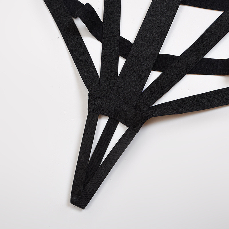 Aduloty New Ladies Sexy Strappy Hollow Cross Σέξι ερωτικά εσώρουχα κορμάκι Underwire Gather Sling εσώρουχα στρινγκ