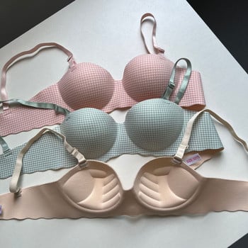 Секси сутиен Карирано безшевно бельо за жени No Trace Gather Бельо Push Up сутиени Intimates Bralette Дамско облекло