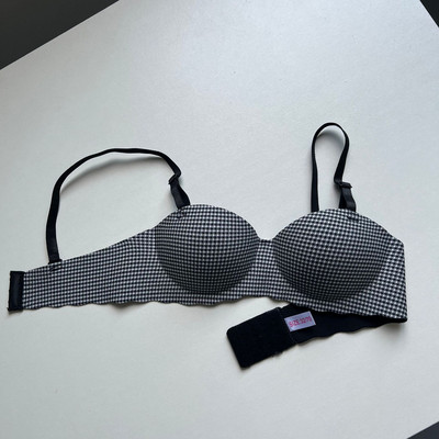 Seksikas rinnahoidja ruuduline trükitud õmblusteta aluspesu naistele No Trace Gather pesu Push Up rinnahoidjad Intiimsed Bralette naiste riided