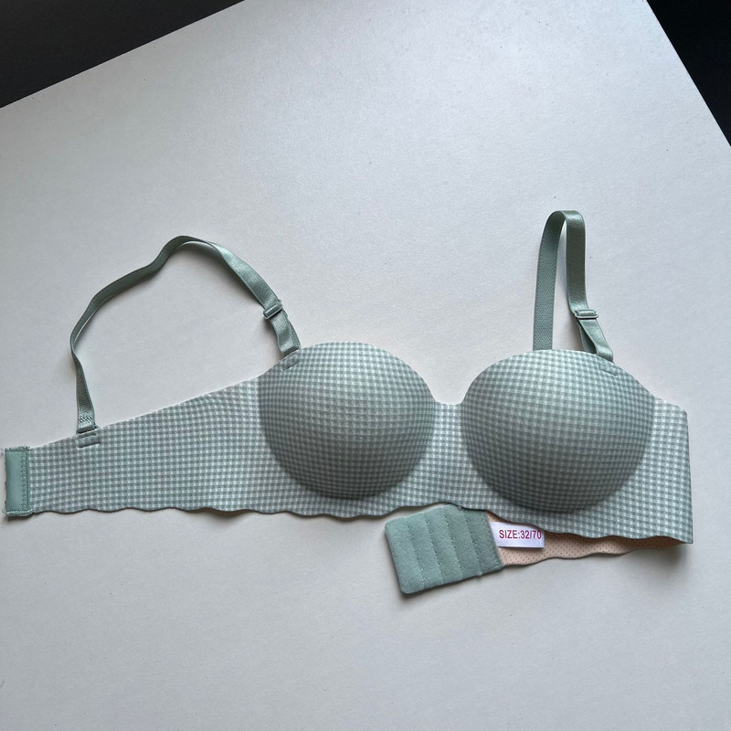 Seksikas rinnahoidja ruuduline trükitud õmblusteta aluspesu naistele No Trace Gather pesu Push Up rinnahoidjad Intiimsed Bralette naiste riided