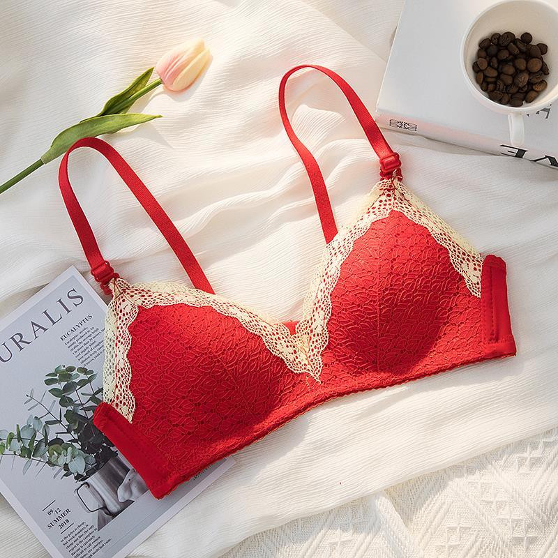 Tüdrukute juhtmevaba rinnahoidja, õhuke juhtmevaba aluspesu, väike rindkere kogutud reguleerimistüüp, longusvastane stereotüüpne rinnahoidja suures suuruses pesu