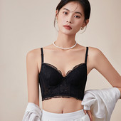 Mulberry siidivoodriga 3/4 tassi rinnahoidjad naistele õhukesed reguleeritavad tüübid mustad seksikas pitsist bralette igapäevaseks kandmiseks mõeldud juhtmevaba push-up rinnahoidja