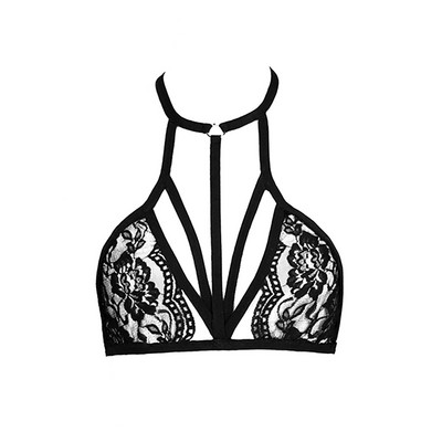 Mežģīnes Seksīga Apakšveļa Perspektīva Halter Jutekliska Apakšveļa Sieviete Push Up Eksotiska Korsete Push Up Bras Apakšveļa бюстгальтер женский