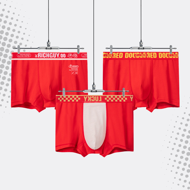 EXILIENS [Year Of Rabbit] Boxer Lenjerie pentru bărbați Bermuda Ropa Interior Hombre Boxeri pentru bărbați Cuecas Masculinas Bărbați Calzoncillos L-3XL