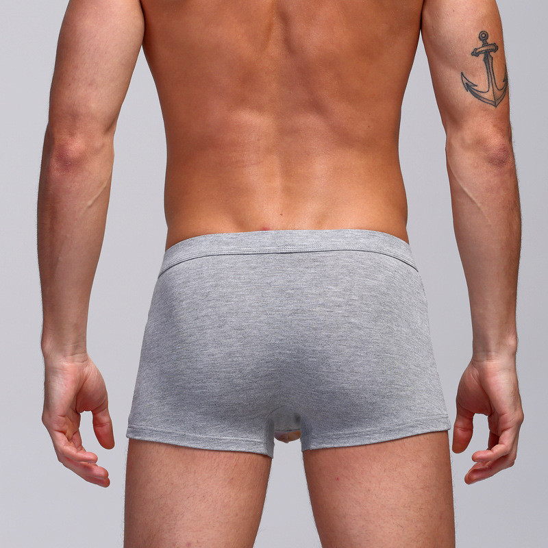 Puuvillased meeste bokserid õmblusteta hundi keskmise vööga aluspüksid, pikad loomamustrilised pesu Saisus pehme U-kumer aluspesu