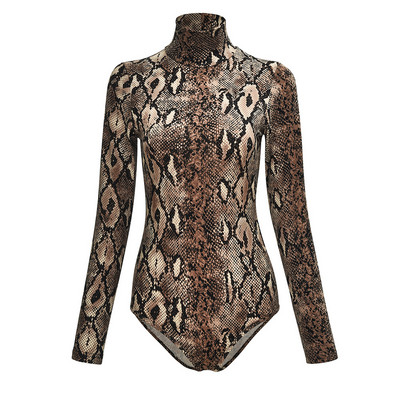 Leoparditrükiga püksid, pikkade varrukatega seksikad bodyconid, sügise kaelusega vabaaja õhukesed kehapealsed topid Kombinesoonid, rõivad, tänavarõivad