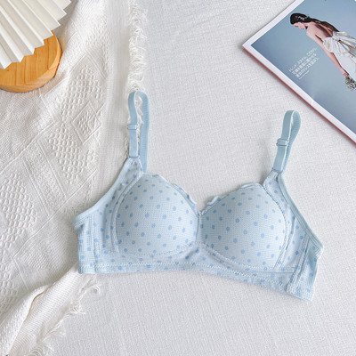 Γυναικείο σουτιέν χωρίς ραφές, σέξι μοτίβο με κουκκίδες Εσώρουχα που αναπνέουν λεπτό, αντιχαλαρωμένο γιαπωνέζικα γλυκά και χαριτωμένα κορίτσια Μαθητές