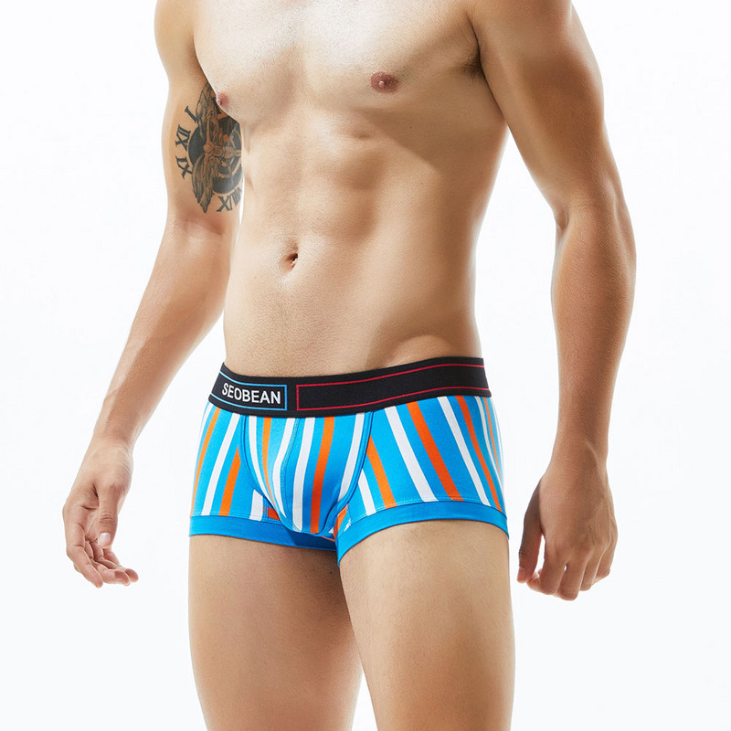 Täiesti uus puuvillane meeste aluspesu Moodsad lühikesed püksid bokserpüksid seksikad kitsad Seksikad meestele madala vöökohaga poistele meeste aluspüksid