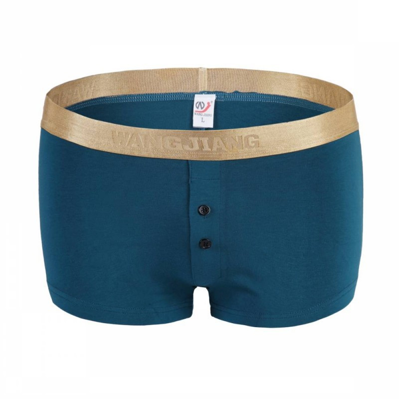 2017. aasta uus stiil WJ brändi aluspesu meeste seksikad bokserid puuvillane nööp mugav puuvillane lamenurkne massiivne aluspesu