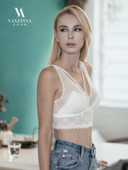 VANZTINA naiste rinnahoidja Seksikas pits Naiste aluspesu juhtmeta Bralette läbipaistev Crop Top rinnahoidja ilma raamita Erotic Lingerie BH