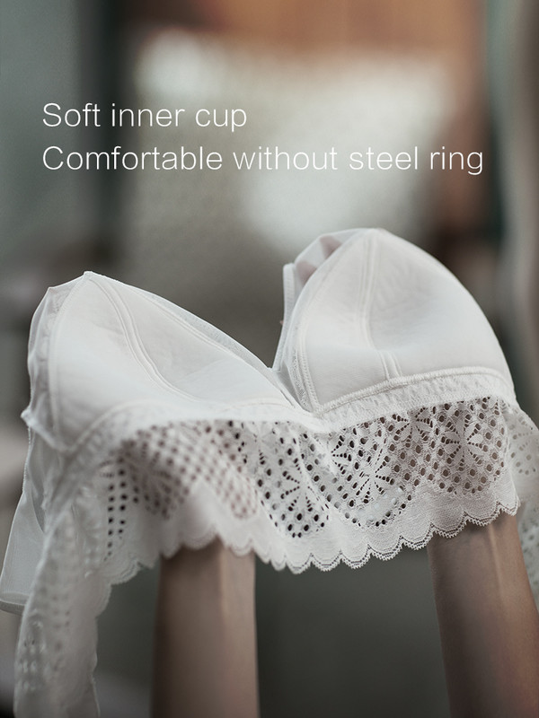 VANZTINA naiste rinnahoidja Seksikas pits Naiste aluspesu juhtmeta Bralette läbipaistev Crop Top rinnahoidja ilma raamita Erotic Lingerie BH