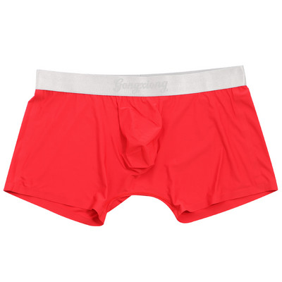 Bărbați Sexy Bărbați Pantaloni din mătase de gheață Lenjerie de corp Transparentă, netedă, respirabilă, Boxer, fără sudură