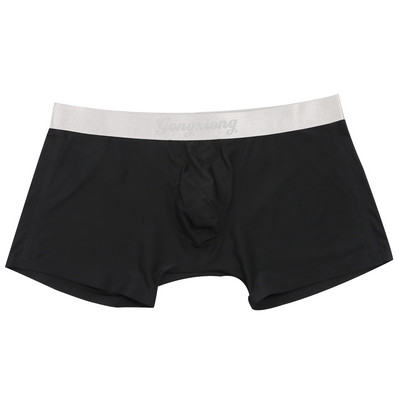 Bărbați Sexy Bărbați Pantaloni din mătase de gheață Lenjerie de corp Transparentă, netedă, respirabilă, Boxer, fără sudură