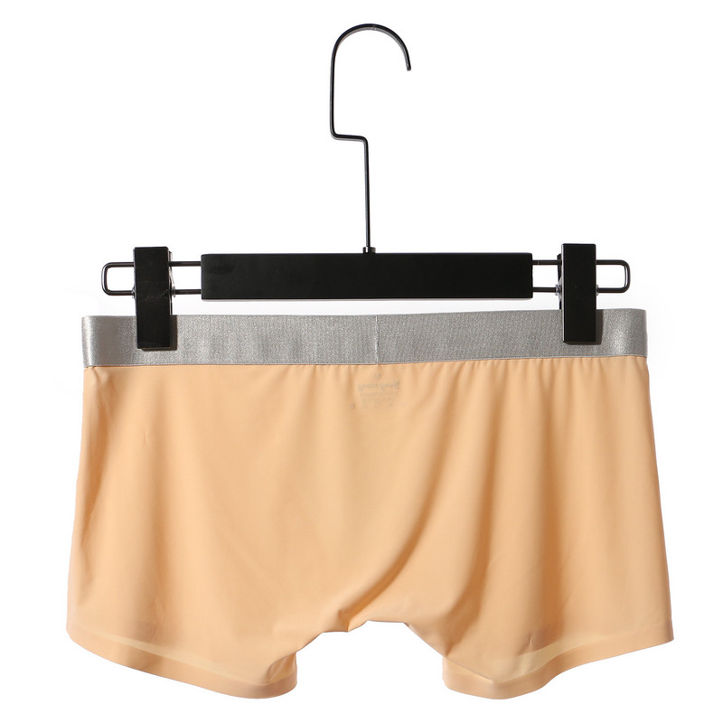Bărbați Sexy Bărbați Pantaloni din mătase de gheață Lenjerie de corp Transparentă, netedă, respirabilă, Boxer, fără sudură