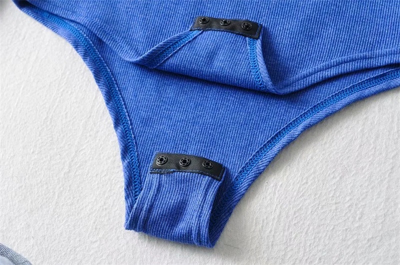 Euroopa sügisesed uued seksikad õõnsad kõrge kaelusega õhuke veniv alus õõnsad pikkade varrukatega body, Hole Rompers YC8A